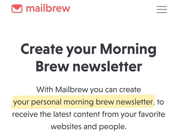 Mailbrew: susun newsletter pribadi dengan konten pilihanmu